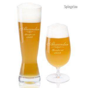 Bierglas mit Gravur