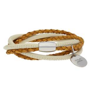 Edles geflochtenes Lederarmband mit Gravur