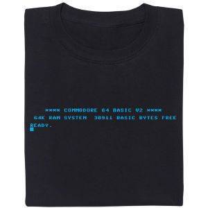 Fair gehandeltes Öko-T-Shirt: C64 Startbildschirm