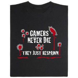 Fair gehandeltes Öko-T-Shirt: Gamers Never Die