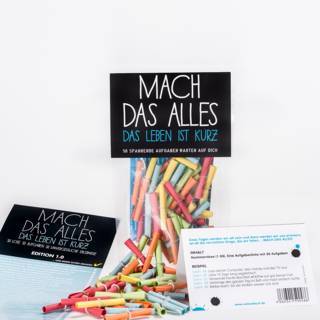 Lostüte „Mach das alles - das Leben ist kurz!“