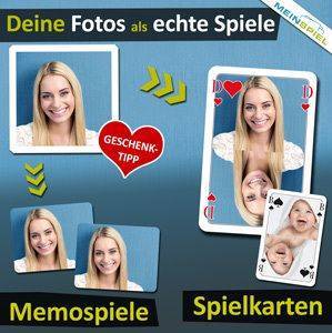 Memo-Spiele und Spielkarten mit Ihren Fotos