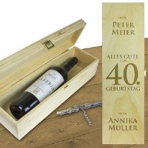 Personalisierte Weinkiste - Geburtstag